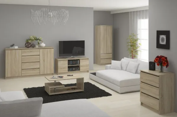 Ak furniture Komoda Rollo K 138,4 cm dub sonoma