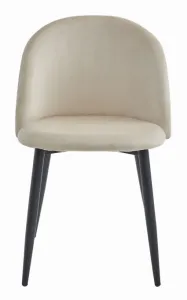 Stolička BELLO - béžový zamat / čierne nohy x 2 9401 71 00 00