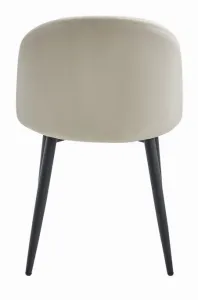 Stolička BELLO - béžový zamat / čierne nohy x 2 9401 71 00 00