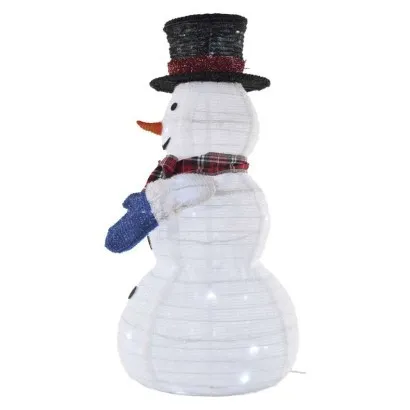 EMOS LED skládací sněhulák SNOWMAN 60 cm studená bílá