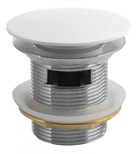 Vaňová výpusť 6/4“, click-clack, kameň, biely matný 72195