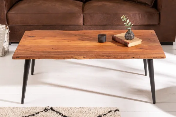 LuxD Dizajnový konferenčný stolík Lorelei 110 cm akácia