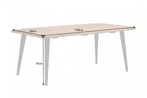 LuxD Dizajnový konferenčný stolík Lorelei 110 cm akácia