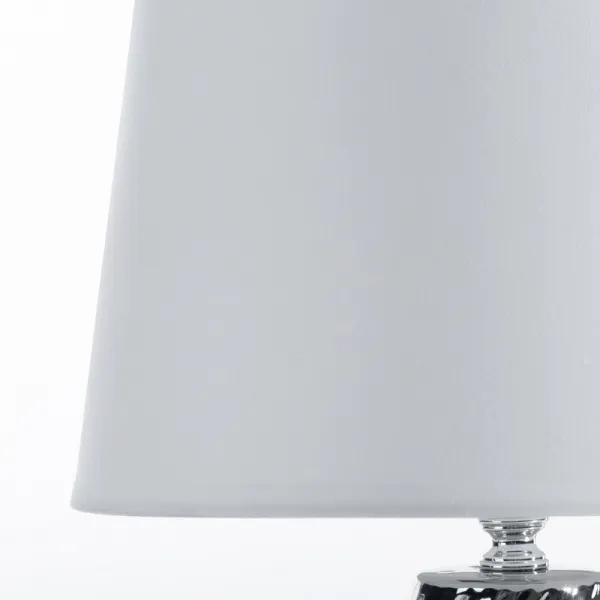 ArtFir Stolná lampa REINA 01 | biela/strieborná 27 x 31 cm