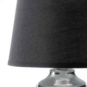 ArtFir Stolná lampa AMELA 01 | čierna/strieborná 19 x 25 cm