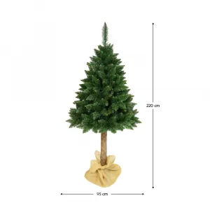 Vianočný stromček na pníku, zelená, 220 cm, CHRISTEE 6
