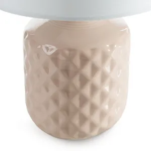 ArtFir Stolná lampa KAYA 01 | biela/krémová 30 x 32 cm