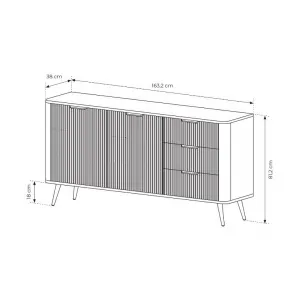 ArtLas Komoda LINA 163 2D23 | biela