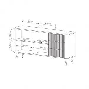 ArtLas Komoda LINA 163 2D23 | biela
