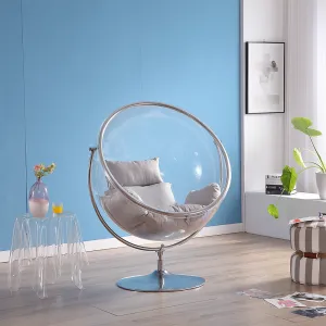 Závesné kreslo BUBBLE TYP 2 Tempo Kondela Stříbrná