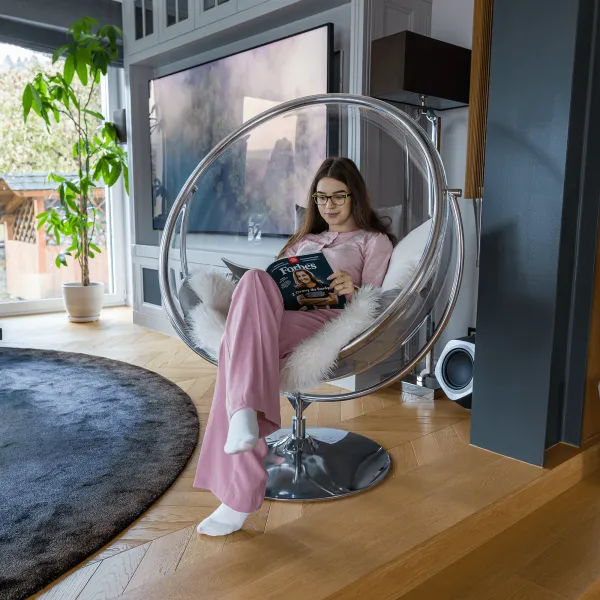 Závesné kreslo BUBBLE TYP 2 Tempo Kondela Stříbrná