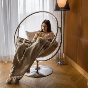Závesné kreslo BUBBLE TYP 2 Tempo Kondela Stříbrná