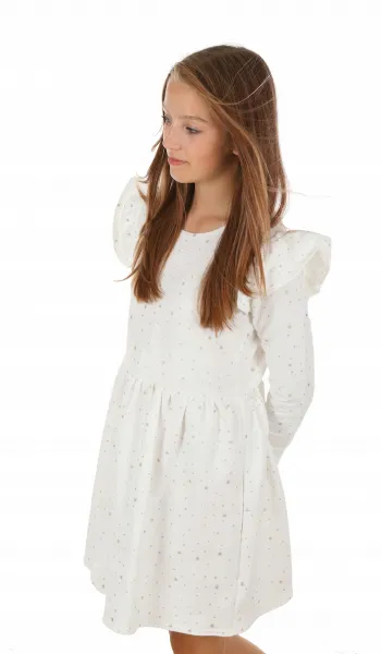 Fashionkids Dievčenské šaty HVIEZDIČKA Farba: Ecru, Veľkosť: 152
