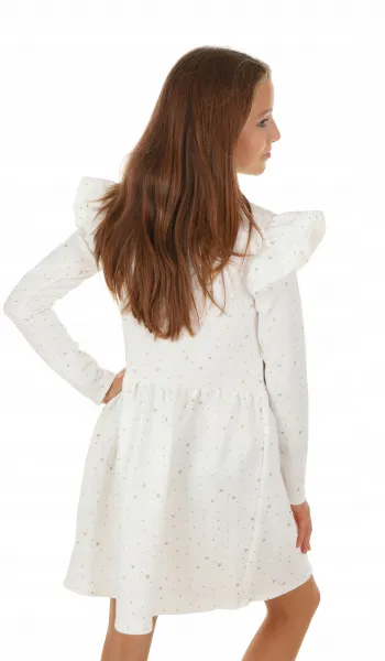 Fashionkids Dievčenské šaty HVIEZDIČKA Farba: Ecru, Veľkosť: 152