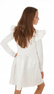 Fashionkids Dievčenské šaty HVIEZDIČKA Farba: Ecru, Veľkosť: 152