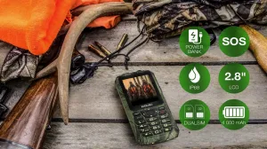 EVOLVEO StrongPhone Z6, vodotěsný odolný Dual SIM telefon, lovecká kamufláž