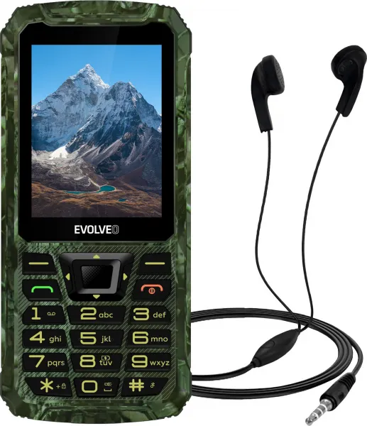 EVOLVEO StrongPhone Z6, vodotěsný odolný Dual SIM telefon, lovecká kamufláž
