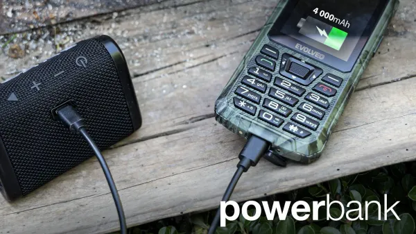 EVOLVEO StrongPhone Z6, vodotěsný odolný Dual SIM telefon, lovecká kamufláž