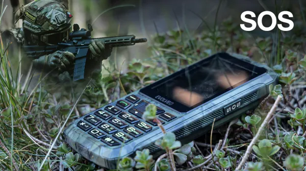 EVOLVEO StrongPhone Z6, vodotěsný odolný Dual SIM telefon, lovecká kamufláž