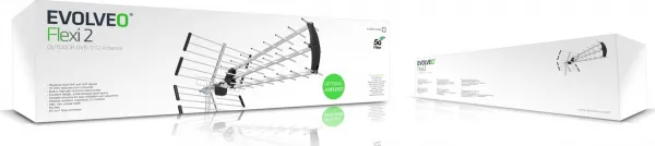 EVOLVEO Flexi 2, pasivní venkovní DAB+/DVB-T2 anténa, filtr LTE,4G,5G
