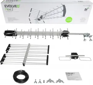 EVOLVEO Flexi 2, pasivní venkovní DAB+/DVB-T2 anténa, filtr LTE,4G,5G