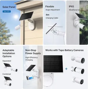 TP-Link Tapo A201 solární panel k Tapo C425, Tapo C420, Tapo C400 s USB-C