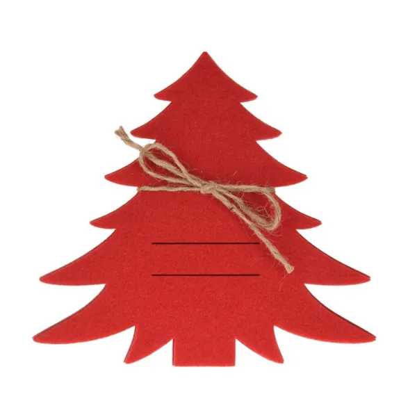 H&S Decoration Sada 4 ks vánočních obalů na příbor Red Tree červená