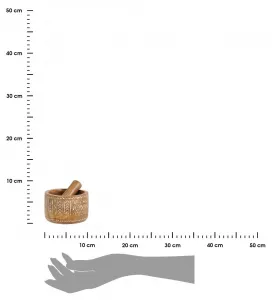 DekorStyle Dřevěný hmoždíř s tloučkem ETNIC hnědý 