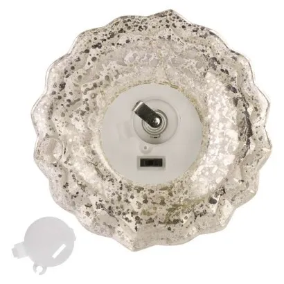EMOS Skleněný LED stromek 27 cm s časovačem teplá bílá