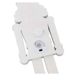 EMOS Dřevěný LED Louskáček 29 cm bílo-červený