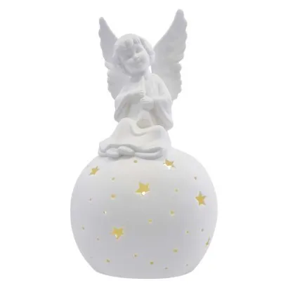 EMOS Keramický LED anděl 29 cm teplá bílá