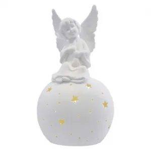 EMOS Keramický LED anděl 29 cm teplá bílá