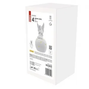 EMOS Keramický LED anděl 29 cm teplá bílá