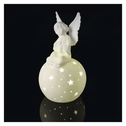 EMOS Keramický LED anděl 29 cm teplá bílá