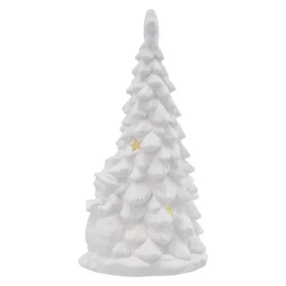 EMOS Keramický LED stromek se sněhuláky 33,5 cm teplá bílá