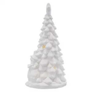 EMOS Keramický LED stromek se sněhuláky 33,5 cm teplá bílá