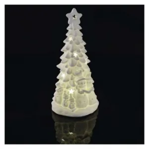 EMOS Keramický LED stromek se sněhuláky 33,5 cm teplá bílá