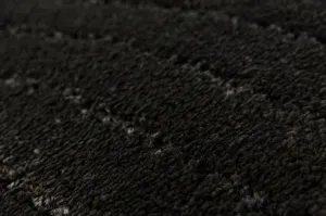Kúpeľňový koberček Sara Black čierny, vlny