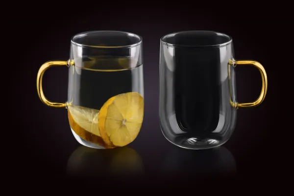 Affekdesign Sada 2 ks hrnků PETER 400 ml šedá