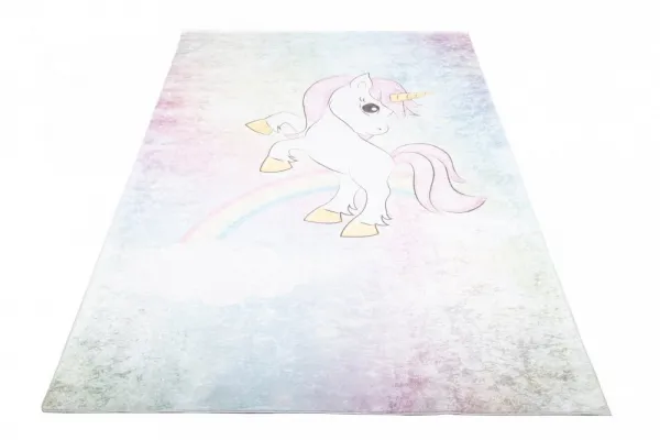 FarebnýdetskýkoberecsmotívomjednorožcaŠírka:80cm|Dĺžka:150cm56658_115613