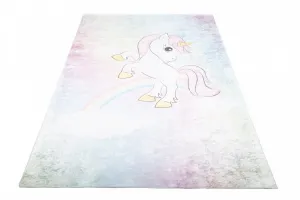 FarebnýdetskýkoberecsmotívomjednorožcaŠírka:80cm|Dĺžka:150cm56658_115613