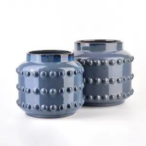 Mondex Keramická váza MIGLIORE 21,5 cm modrá