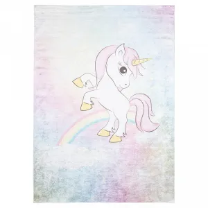 FarebnýdetskýkoberecsmotívomjednorožcaŠírka:80cm|Dĺžka:150cm56658_115613