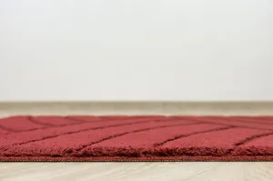 Kúpeľňový koberček Sash Carmine pruhy