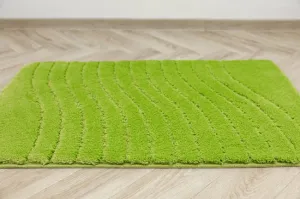 Kúpeľňový koberček Sara Green svetlozelený, vlny