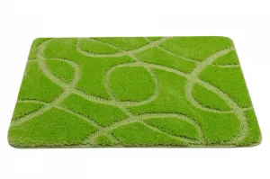 Kúpeľňový koberček Kobe Light Green svetlozelený, línie