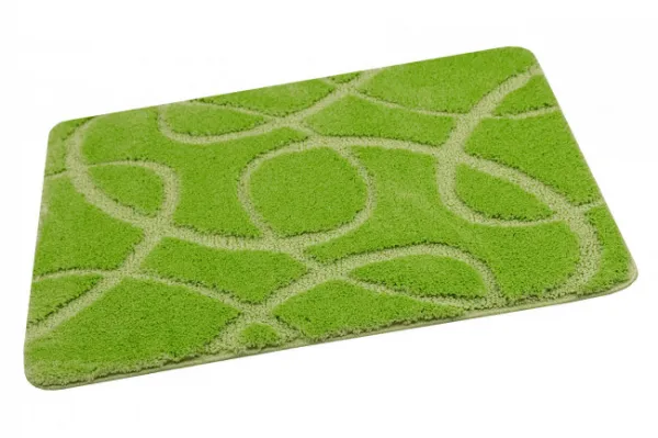 Kúpeľňový koberček Kobe Light Green svetlozelený, línie