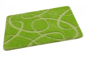 Kúpeľňový koberček Kobe Light Green svetlozelený, línie