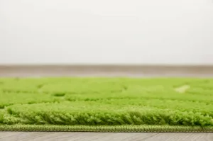 Kúpeľňový koberček Kobe Light Green svetlozelený, línie