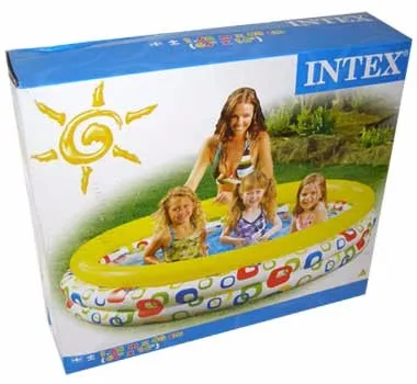 Intex 58449NP Bazén Geometria 168 x 38 cm barevné kolečka